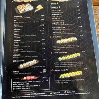 Opa Sushi Bar - Menu (June 2025) - Japanese Near Me - Prince Rupert, British Columbia Opa Sushi Bar - Menu (June 2025) - Japanese Near Me - Prince Rupert, British Columbia
