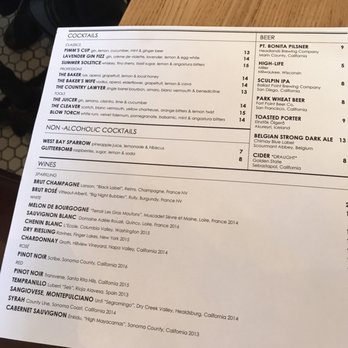 Marlowe - Menu - Diners Near Me - San Francisco, California