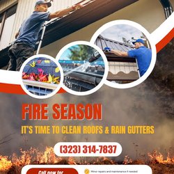 Bresnahan Rain Gutter Cleaning - Fire Season - It's Time To Clean Roofs & Rain Gutters - Call now for immediate service at (323) 314-7837