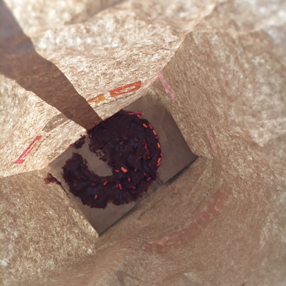 Dunkin' - When all of the frosting from your donut is on the bottom of your bag, it kinda sucks...FYI Dunkin. - Donuts Near Me - Folsom, California