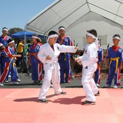 Jung SuWon Martial Art Academy - Brothers Landon & Aidan training together at the Halal Festival