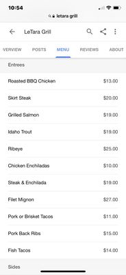 Menu photo 5 LeTara Grill & Bar Haslet, TX