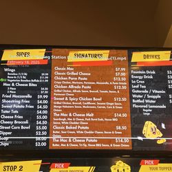 The Melting Station - Menu