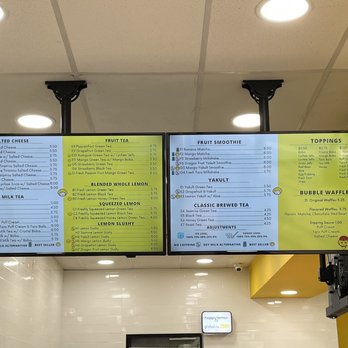 Happy Lemon - Menu above cash register - Bubble Tea Near Me - Sugar Land, Texas Happy Lemon - Menu above cash register - Bubble Tea Near Me - Sugar Land, Texas