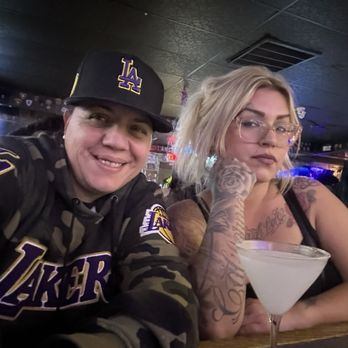 The Blue Door Bar - At the bar watching the Lakers game. - Dive Bars Near Me - Fullerton, California