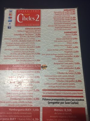 Menu photo 1 Cibeles II Seville, SE