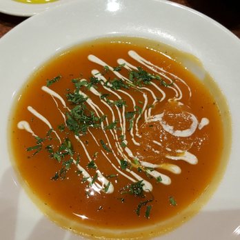 Olio - Butternut squash soup..... Too much pepper - Mediterranean Near Me - Toronto, Ontario