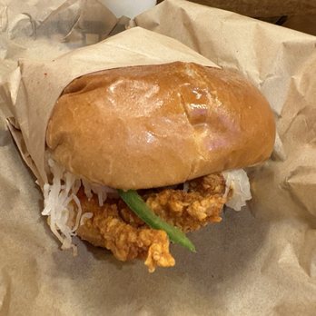 Holdaak Fried Chicken - HOLDAAK SPICY CHICKEN SANDWICH W. DAIKON SLAW - Chicken Shop Near Me - Fullerton, California Holdaak Fried Chicken - HOLDAAK SPICY CHICKEN SANDWICH W. DAIKON SLAW - Chicken Shop Near Me - Fullerton, California
