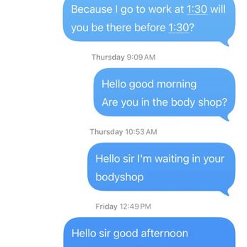 Mac Body Shop - Doesn't reply text messages - Body Shops Near Me - Glendale, Arizona Mac Body Shop - Doesn't reply text messages - Body Shops Near Me - Glendale, Arizona