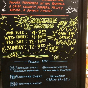 Brouwerij West - SUMMER HOURS 2018 - Breweries Near Me - San Pedro, California