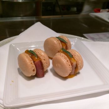 Spago - Maple macaron bacon and egg yolk jam - New American Near Me - Beverly Hills, California Spago - Maple macaron bacon and egg yolk jam - New American Near Me - Beverly Hills, California