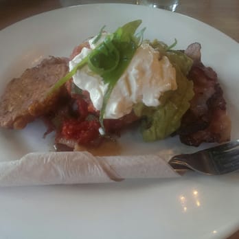 C1 Espresso - Corn and coriander fritter with bacon, salsa, sour cream and guacamole - Coffee & Tea Near Me - Christchurch, CAN C1 Espresso - Corn and coriander fritter with bacon, salsa, sour cream and guacamole - Coffee & Tea Near Me - Christchurch, CAN