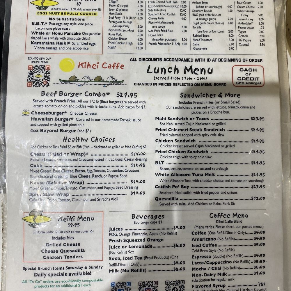 Kihei Caffe - Menu 7/12/2024 - Hawaiian Near Me - Kihei, Hawaii Kihei Caffe - Menu 7/12/2024 - Hawaiian Near Me - Kihei, Hawaii