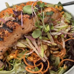 Moveable Feast - Garden salad with salmon