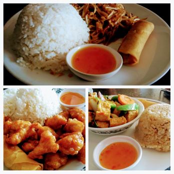 Sutha Thai Cuisine - 3 lunch specials. Pad thai, orange chicken, and eggplant with tofu. All were delicious!! - Thai Near Me - Downey, California Sutha Thai Cuisine - 3 lunch specials. Pad thai, orange chicken, and eggplant with tofu. All were delicious!! - Thai Near Me - Downey, California