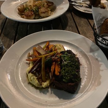 Farmstead Table - Steak and polenta and carrot - New American Near Me - Newton, Massachusetts
