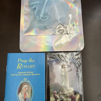 Madonna Catholic Gifts Shop - Our Lady Fatima Novena card, pray the rosary booklet and some Mary/Jesus sorrows medals to give as gifts. - Religious Items Near Me - Upland, California Madonna Catholic Gifts Shop - Our Lady Fatima Novena card, pray the rosary booklet and some Mary/Jesus sorrows medals to give as gifts. - Religious Items Near Me - Upland, California