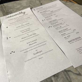 Seaworthy - COOLinary and Oyster menus - Cocktail Bars Near Me - New Orleans, Louisiana Seaworthy - COOLinary and Oyster menus - Cocktail Bars Near Me - New Orleans, Louisiana