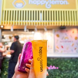Happy Lemon - Grand Bazaar - H3. Dragon Fruit Lemon Slushy E9. Pineapple Lemon w/ Lychee Jelly