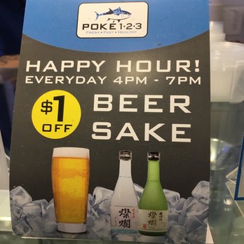 Poke' 123 - Happy hour discount. - Poke Near Me - Coronado, California