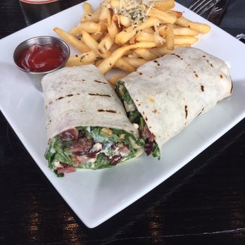 Cascadia Public House - Oregonzola Steak Salad Wrap w/Parmesan Herb Fries - Gastropubs Near Me - Spokane, Washington Cascadia Public House - Oregonzola Steak Salad Wrap w/Parmesan Herb Fries - Gastropubs Near Me - Spokane, Washington