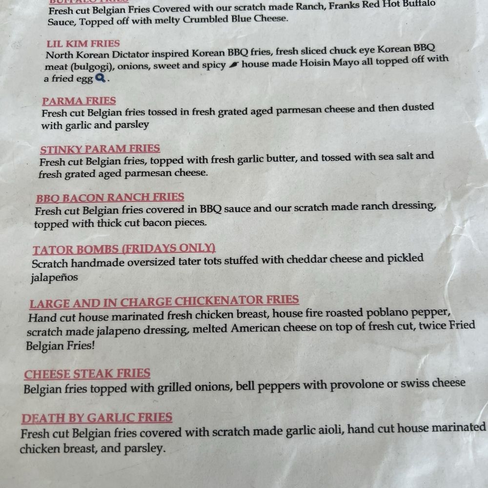 Apollo Restaurant - Off menu sides - Burgers Near Me - Victorville, California