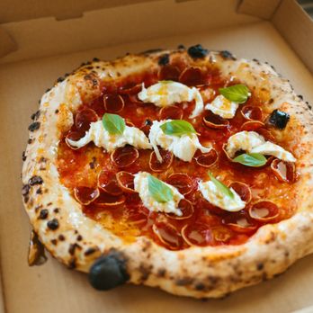 Nuovo Wood Fired Pizza - pepperoni and mozzarella - Food Trucks Near Me - Clovis, California Nuovo Wood Fired Pizza - pepperoni and mozzarella - Food Trucks Near Me - Clovis, California