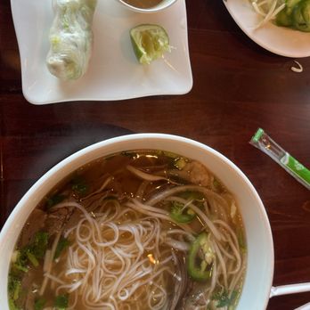 Pho Ha Saigon Cottman - Pho Pho Tai Sach and shrimp and chicken summer roll - Vietnamese Near Me - Philadelphia, Pennsylvania Pho Ha Saigon Cottman - Pho Pho Tai Sach and shrimp and chicken summer roll - Vietnamese Near Me - Philadelphia, Pennsylvania