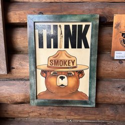 Smokey Bear Museum - Love this old poster inside the museum. 5/4/2024