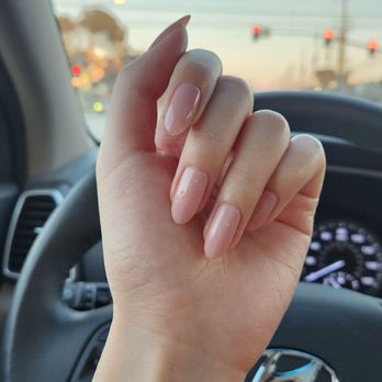 Powder Beauty - Almond shaped nails in OPI Put It In Neutral - Nail Salons Near Me - Los Angeles, California