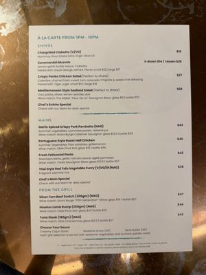 Menu photo 1 Flying Fish Restaurant Auckland, AUK