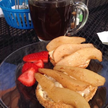 Infusion Tea - Forgot the name of this! But was amazing! English muffin with cream cheese and open faces pears! - Coffee & Tea Near Me - Orlando, Florida Infusion Tea - Forgot the name of this! But was amazing! English muffin with cream cheese and open faces pears! - Coffee & Tea Near Me - Orlando, Florida