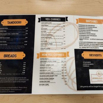 Hyderabad Cafe - Menu page 1/2 - Indian Near Me - Orlando, Florida Hyderabad Cafe - Menu page 1/2 - Indian Near Me - Orlando, Florida