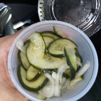 Faidley's Seafood - Cucumber Salad (I didn't like because it was sweet I like my pickled dishes to be sour & tangy) - Seafood Markets Near Me - Baltimore, Maryland