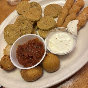 Texas Roadhouse - Sampler: Fried Pickles, rattlesnake bites, twisted mozzarella - Steakhouses Near Me - Oceanside, California Texas Roadhouse - Sampler: Fried Pickles, rattlesnake bites, twisted mozzarella - Steakhouses Near Me - Oceanside, California
