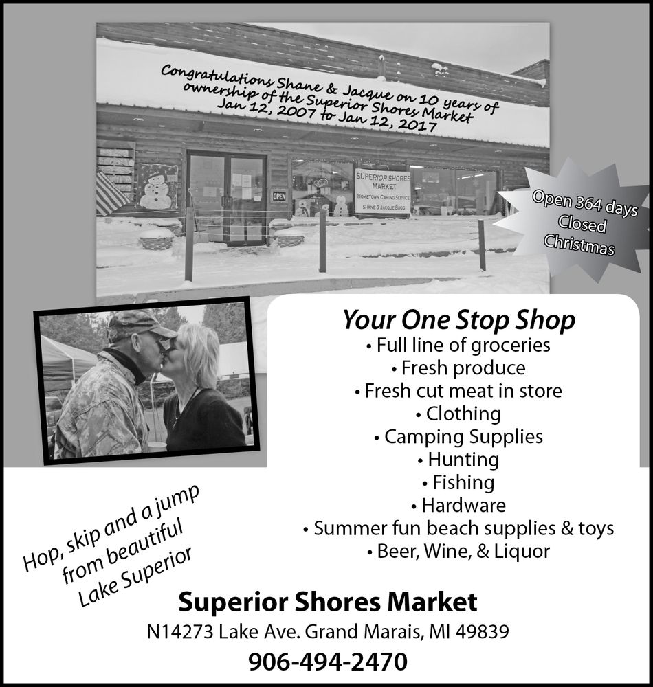 SUPERIOR SHORES MARKET Updated August 2024 N14273 Lake Ave, Grand