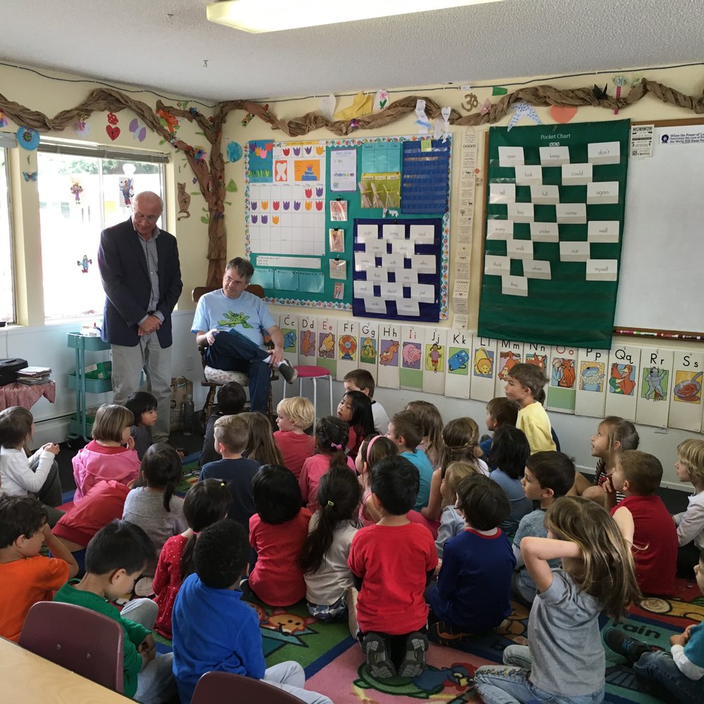 The Saklan School - Story Day with local children's author. Headmaster Peter Metzger introduces the author to the students. - Private Schools Near Me - Moraga, California The Saklan School - Story Day with local children's author. Headmaster Peter Metzger introduces the author to the students. - Private Schools Near Me - Moraga, California