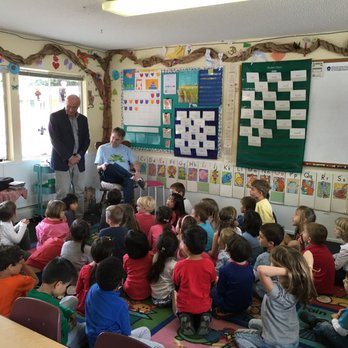 The Saklan School - Story Day with local children's author. Headmaster Peter Metzger introduces the author to the students. - Private Schools Near Me - Moraga, California
