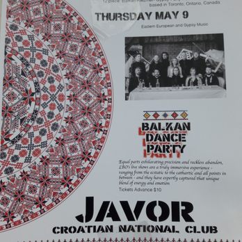 Croatian National Hall - a concert poster for the balkan dance party - Bars Near Me - Pittsburgh, Pennsylvania Croatian National Hall - a concert poster for the balkan dance party - Bars Near Me - Pittsburgh, Pennsylvania