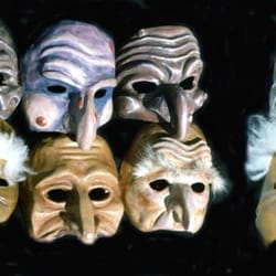 Dell'Arte International - Masks used in theatre training and performance