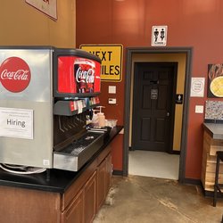 Burnt Lemon Grill - Condiment station and drinks