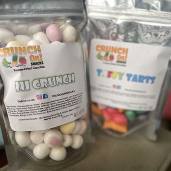 Crunch On Snacks - Hi crunch = freeze dried hi-chew Taffy tarts= freeze dried airheads - Candy Stores Near Me - Virginia Beach, Virginia Crunch On Snacks - Hi crunch = freeze dried hi-chew Taffy tarts= freeze dried airheads - Candy Stores Near Me - Virginia Beach, Virginia