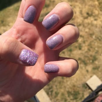 EVA Nails & Spa - Grey/purple glitter solar nails - Nail Salons Near Me - Arlington, Texas EVA Nails & Spa - Grey/purple glitter solar nails - Nail Salons Near Me - Arlington, Texas