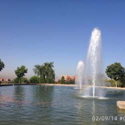 Parque lineal de Palomeras - Uno de los estanques del parque