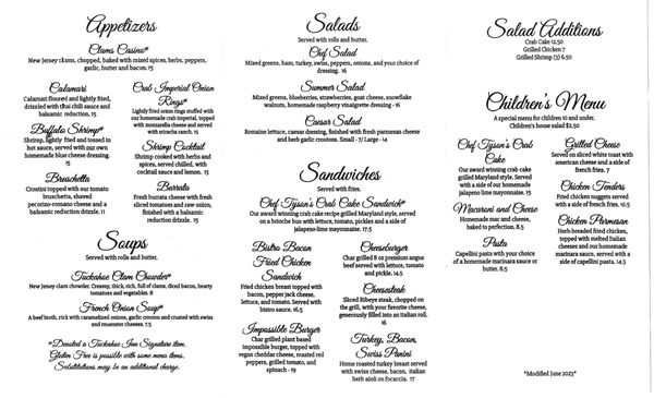 Menu photo 3 Tuckahoe Inn Marmora, NJ Menu photo 3 Tuckahoe Inn Marmora, NJ