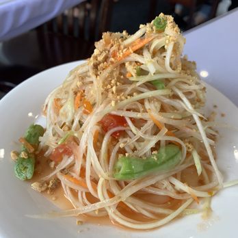 Unchai Thai Restaurant - Papaya salad - not a big portion and too spicy - Thai Near Me - Vancouver, British Columbia