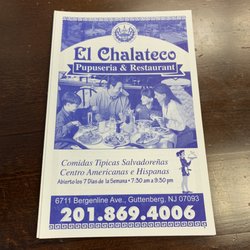 El Chalateco Pupuseria Y Restaurante - Menu
