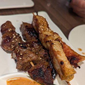 Wind Japanese and Thai - Grilled Beef and Chicken Satay. - Thai Near Me - Buffalo, New York Wind Japanese and Thai - Grilled Beef and Chicken Satay. - Thai Near Me - Buffalo, New York
