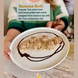 Thai Lemon Restaurant - A tasty banana treat!! Chocolate drizzled treat!