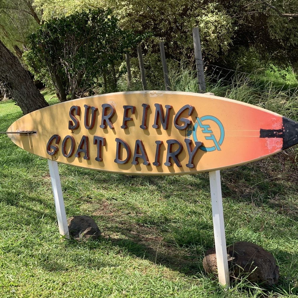 Surfing Goat Dairy - Entry sign - Cheese Shops Near Me - Kula, Hawaii